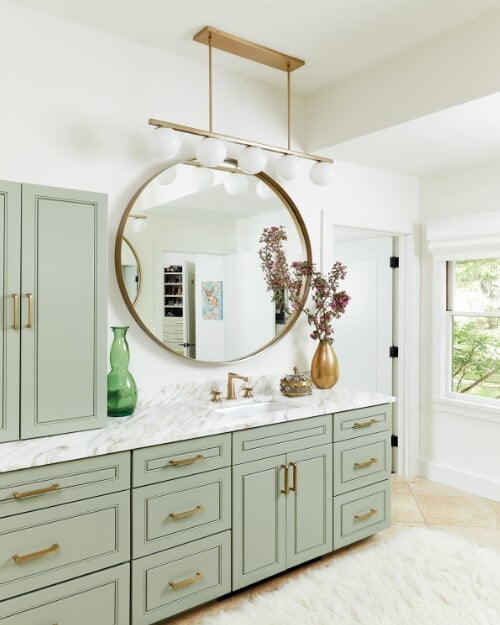 "11 Green Bathroom Designs To Add To Your Mood Board" by Brooke Robinson